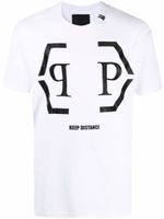 Philipp Plein t-shirt Hexagon à logo - Blanc