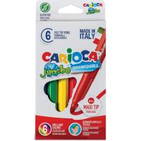 Carioca viltstift Jumbo Superwashable 6 stiften in een kartonnen etui