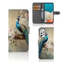 Telefoonhoesje | Met pasjeshouder | voor Samsung Galaxy A73 5G Vintage Pauwen
