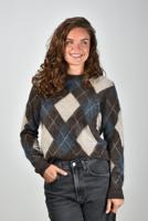 Lisa Yang trui Margy 2025515 wood/night fall/sand/cream argyle brushed wn