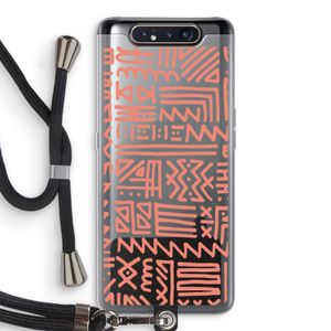 Marrakech Pink: Samsung Galaxy A80 Transparant Hoesje met koord