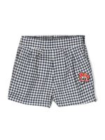 Kenzo Kids short en coton à carreaux vichy - Bleu