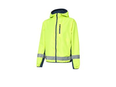 CRIVIT Heren fietsjas (geel/blauw, L)