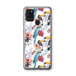 Bloemen tukan: Samsung Galaxy A21s Transparant Hoesje