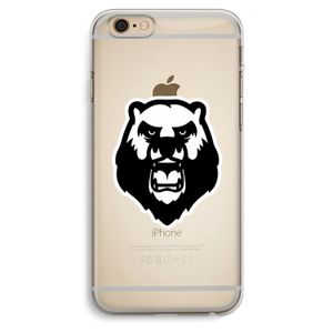 Angry Bear (white): iPhone 6 Plus / 6S Plus Transparant Hoesje