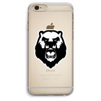 Angry Bear (white): iPhone 6 Plus / 6S Plus Transparant Hoesje