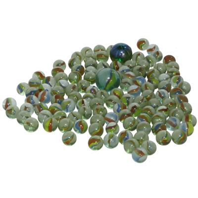 Gerimport Knikkers in netje - 120x - glas - Katteoog knikkers - buiten spelen Gerimport Knikkers in netje - 120x - glas - Katteoog knikkers - buiten spelen