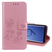 Voor Galaxy S9 Rose reliëf horizontale Flip milieu PU lederen draagtas met houder & kaartsleuven & portemonnee (Rose goud)