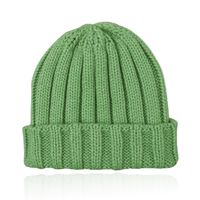 LGT JWLS Grofgebreide Dames Beanie met Omslagrand - Appelgroen - thumbnail