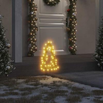 VidaXL Kerstverlichting kerstboom 3 st met grondpinnen 50 led&apos;s 30 cm