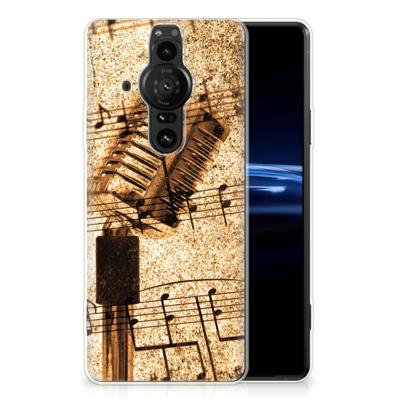 Sony Xperia Pro-I | Siliconen hoesje | met foto Bladmuziek