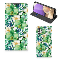 Samsung Galaxy A32 5G Smart Cover Orchidee Groen - thumbnail