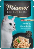 MIAMOR Fine Filets Chicken with tuna in sauce - nat kattenvoer - 100g