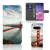 Samsung Galaxy S10 Plus Flip Cover Golden Gate Bridge