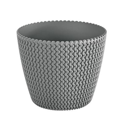 Prosperplast Bloempot/plantenpot Splofy - lichtgrijs - voor buiten - D35 x H29 cm - kunststof