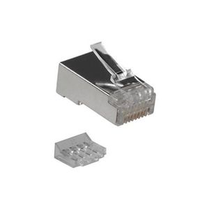 ACT TD1138 RJ45 CAT5E Afgeschermde Modulaire Connector | Ronde Kabel | Massieve of Soepele aders | 8 stuks