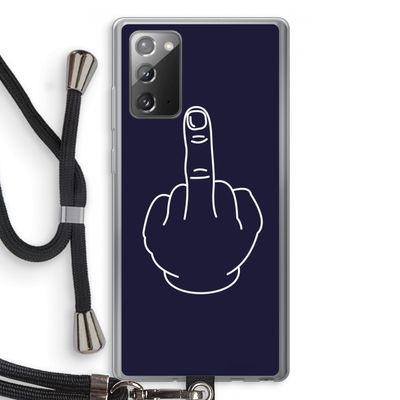 F**k U: Samsung Galaxy Note 20 / Note 20 5G Transparant Hoesje met koord
