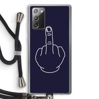 F**k U: Samsung Galaxy Note 20 / Note 20 5G Transparant Hoesje met koord