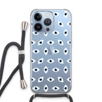Eyes pattern: iPhone 13 Pro Transparant Hoesje met koord