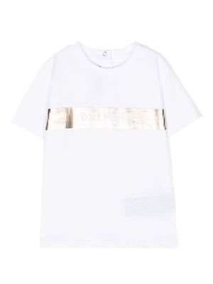 Balmain Kids t-shirt en coton à détail appliqué - Blanc