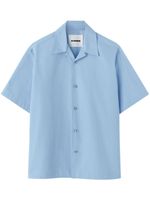 Jil Sander chemise en coton à manches courtes - Bleu