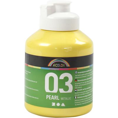 A-color Acrylverf metallic, metallic, geel, 500 ml/ 1 fles