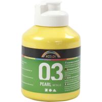 A-color Acrylverf metallic, metallic, geel, 500 ml/ 1 fles