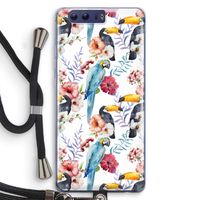 Bloemen tukan: Honor 9 Transparant Hoesje met koord
