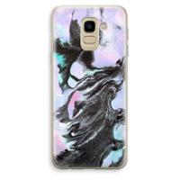 Pastel zwart: Samsung Galaxy J6 (2018) Transparant Hoesje