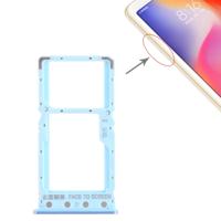 SIM-kaart lade + SIM-kaart lade/micro SD-kaart lade voor Xiaomi Redmi 6/Redmi 6A (blauw)