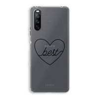 Best heart black: Sony Xperia 10 III Transparant Hoesje