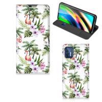 Motorola Moto G9 Plus | Hoesje maken | Flamingo Palms