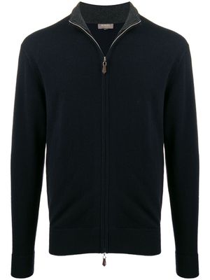N.Peal cardigan The Hyde à fermeture zippée - Bleu