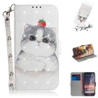 3D gekleurde tekening schattig Cat patroon horizontale Flip lederen case voor Nokia 3 2 met houder & card slots & portemonnee