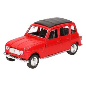 Schaalmodel Renault 4 rood 11,5 cm - Speelgoed auto's