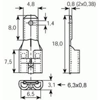 Vogt Verbindungstechnik 3829g.67 Splitter voor platte connectoren Met vertakking Insteekbreedte: 6.30 mm Insteekdikte: 0.80 mm Ongeïsoleerd 250 stuk(s) - thumbnail