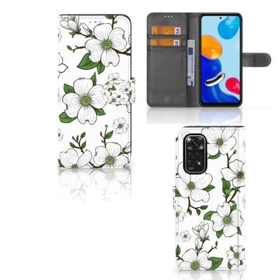 Xiaomi Redmi Note 11/11S Hoesje Dogwood Flowers | Portemonnee hoesje Xiaomi Redmi Note 11/11S Hoesje Dogwood Flowers | Portemonnee hoesje