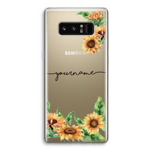 Zonnebloemen: Samsung Galaxy Note 8 Transparant Hoesje