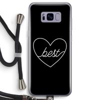 Best heart black: Samsung Galaxy S8 Transparant Hoesje met koord