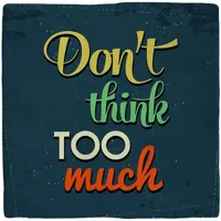 Plenty Gifts tegeltje keramiek don't think too much 10x10cm grijs