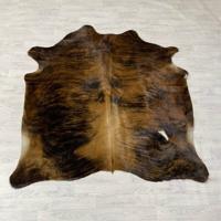 Koeienhuid zwart bruin wit brindle 185x180cm S
