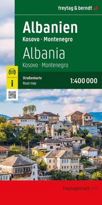 Wegenkaart - landkaart Albanië - Kosovo - Montenegro | Freytag & Berndt