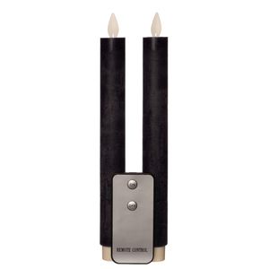 Led dinerkaarsen - 2x st - donkerblauw - 23 cm - met afstandsbediening