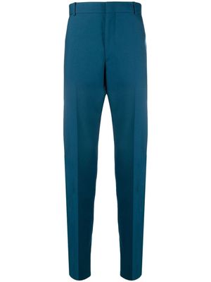 Alexander McQueen pantalon de costume à coupe fuselée - Bleu