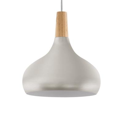 Eglo Moderne hanglampSabinar 28cm RVS met houtbruin - 901181