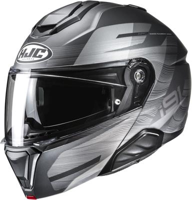 HJC i91 Dusk, Systeemhelm, Zwart Grijs