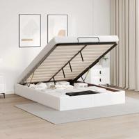 Bedframe zonder matras 140x190 cm kunstleer wit