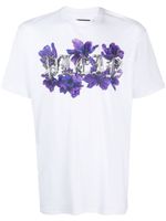 Philipp Plein t-shirt fleuri en coton à logo imprimé - Blanc - thumbnail