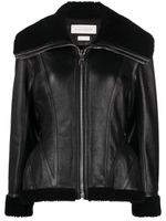 Alexander McQueen veste zippée à fini poli - Noir