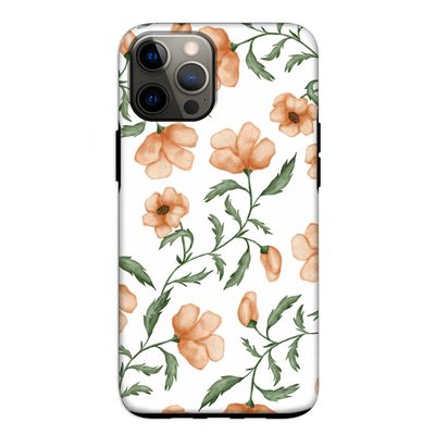 Peachy flowers: iPhone 12 Tough Case
